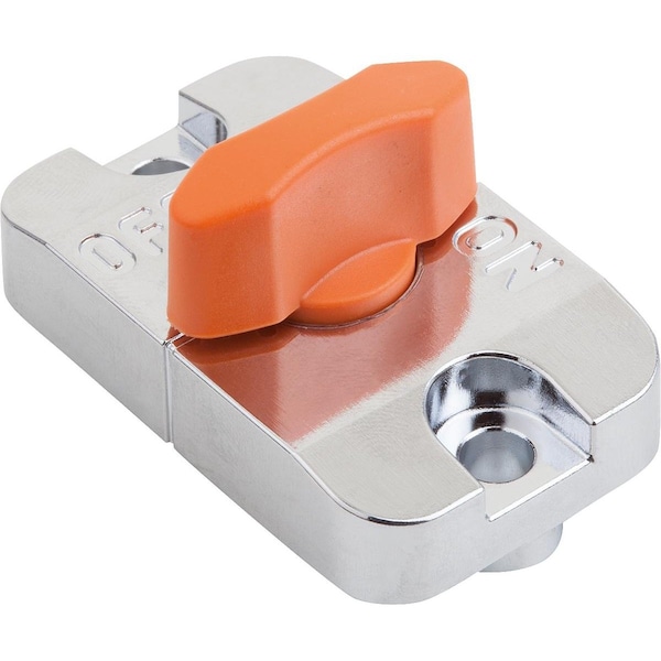 Sliding Clamp Oblong Hole Zinc, Orange, Comp:Thermoplastic T=3